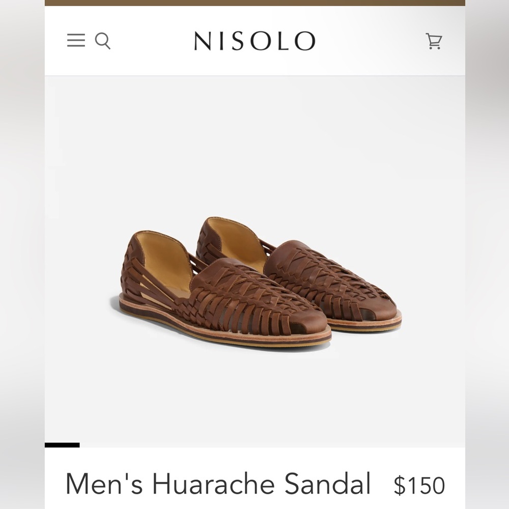 Nisolo Brown Men's Huarache Sandal